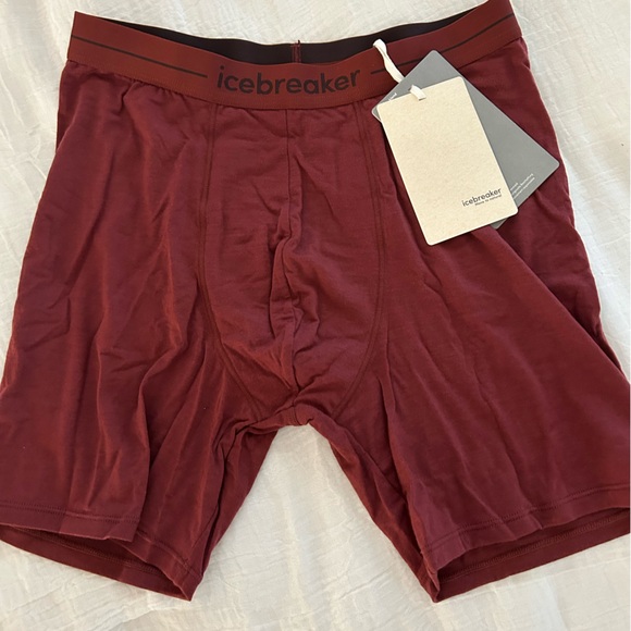 Icebreaker Merino 150 Anatomica Long Boxers Man, Port, Size Medium, NWT - Picture 1 of 12